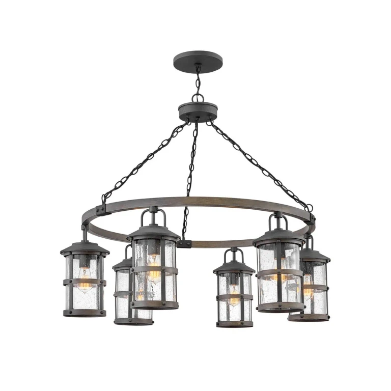 Aged Zinc LED Lantern from the Lakehouse Collection