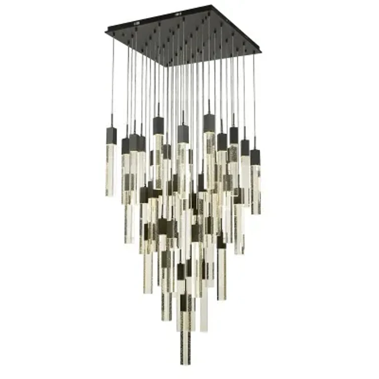 The Original Glacier Avenue 41-Light Pendant in Black