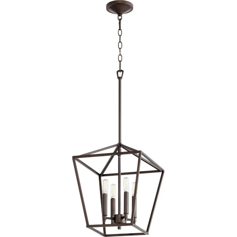 Quorum Gabriel 4-Light 13" Foyer Light in Oiled Bronze