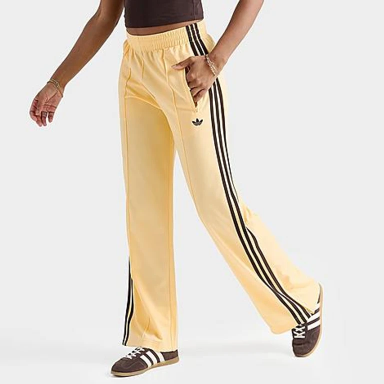 adidas Women's Originals adicolor 3-Stripes Firebird Loose Track Pants in Orange Tint Size: XS