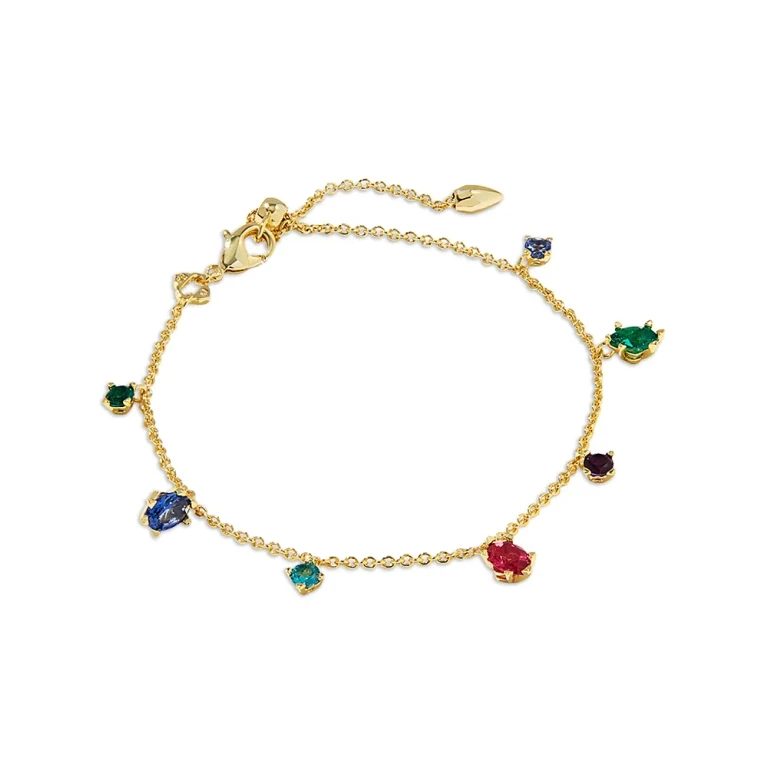 Kendra Scott Crystal Charm Chain Link Bracelet