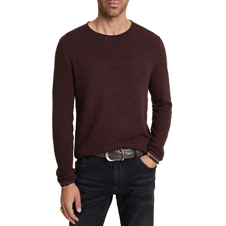 John Varvatos Riley Textured Crewneck Sweater