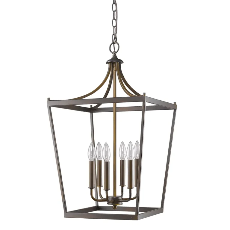 Oil Rubbed Bronze Six Light Foyer Pendant from the Kennedy Collection