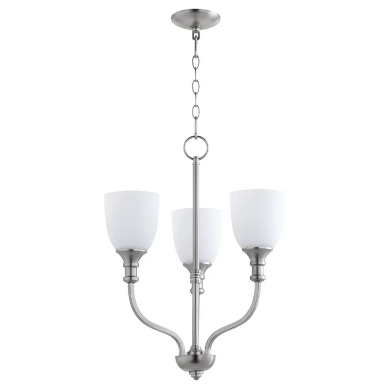 Quorum Richmond 3-Light Transitional Chandelier in Satin Nickel