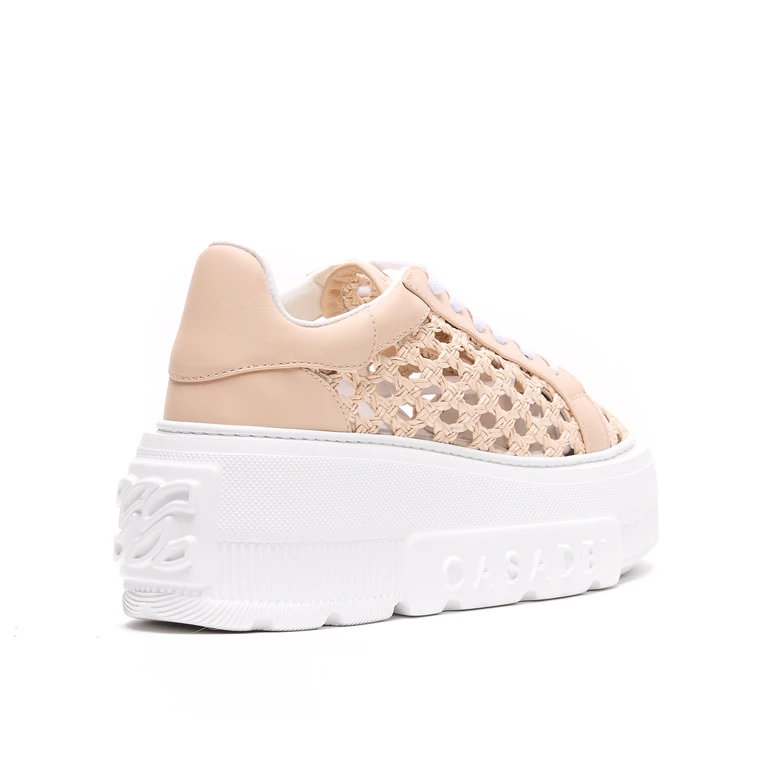 Casadei Sneakers Pink Leather And Fabric Upper - Women