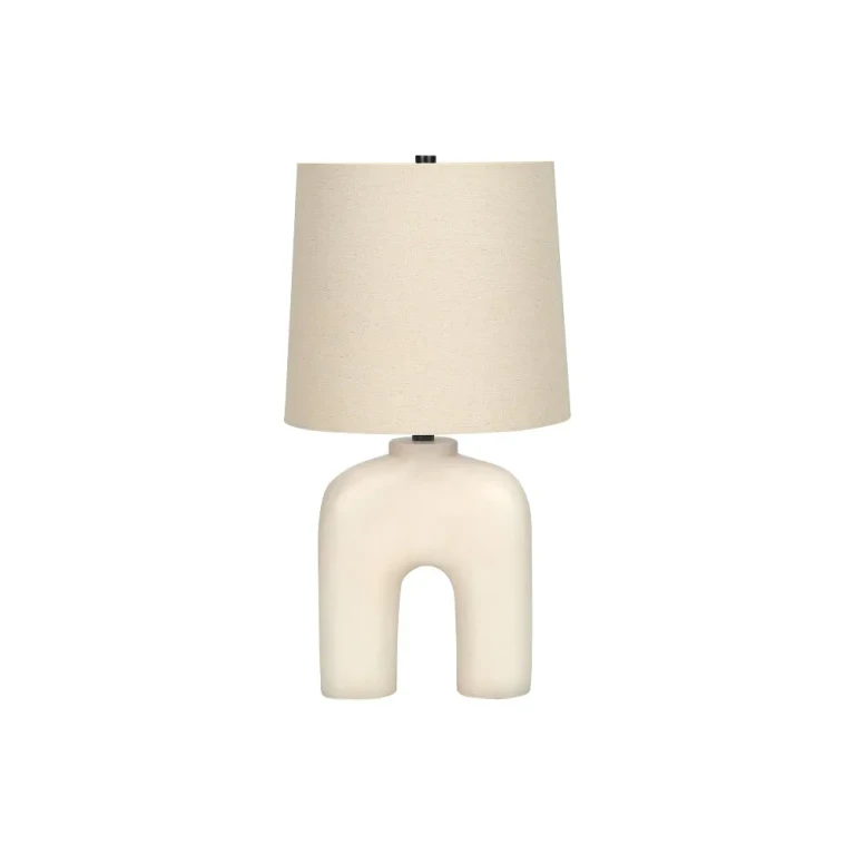 25 Inch Cream Resin Table Lamp