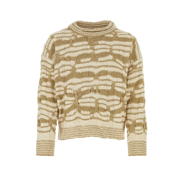 Bottega Veneta Embroidered Cotton Blend Sweater