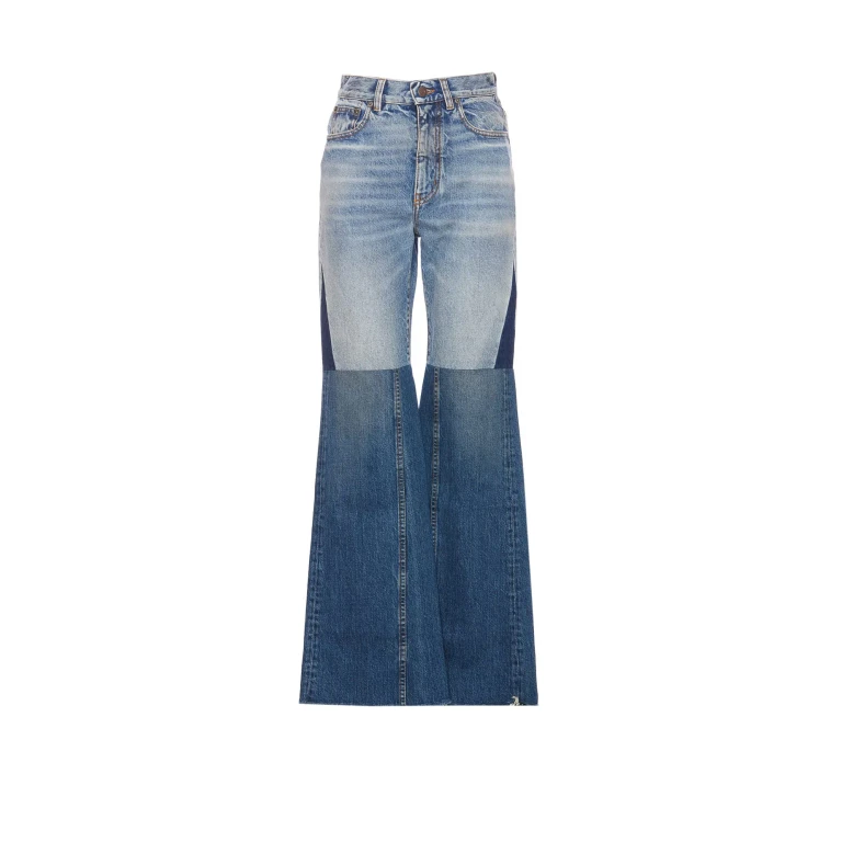 Chloé Flared Patchwork Denim Jeans