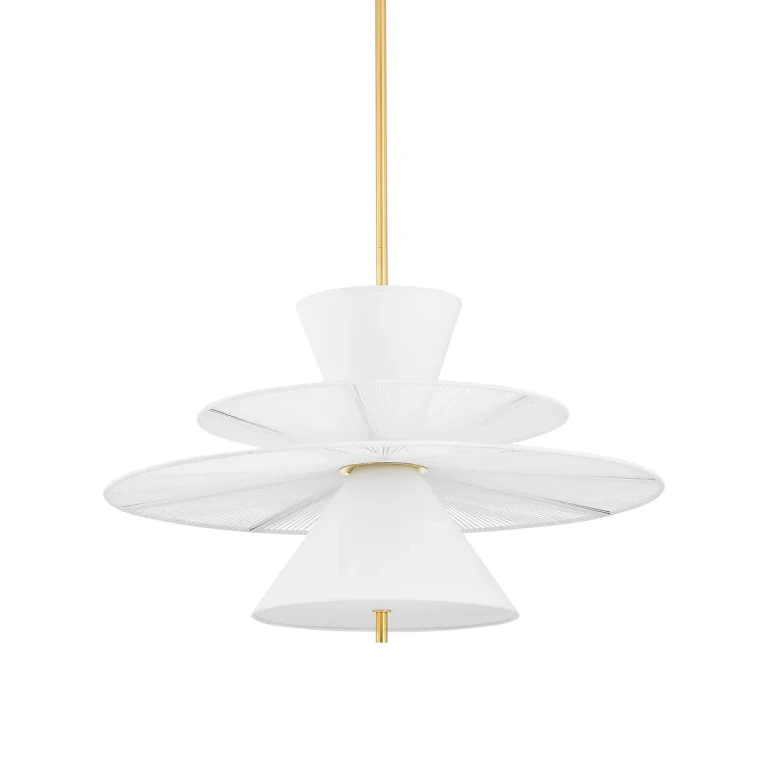 Aged Brass Two Light Pendant from the Esperance Collection