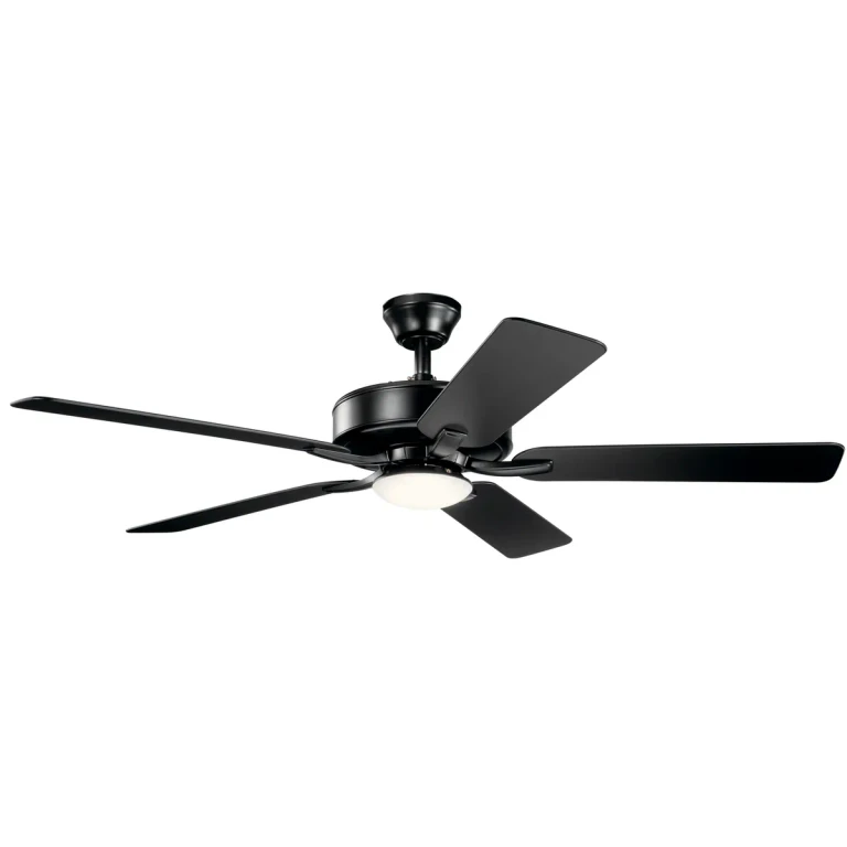 Satin Black 52"Ceiling Fan from the Basics Pro Designer Collection