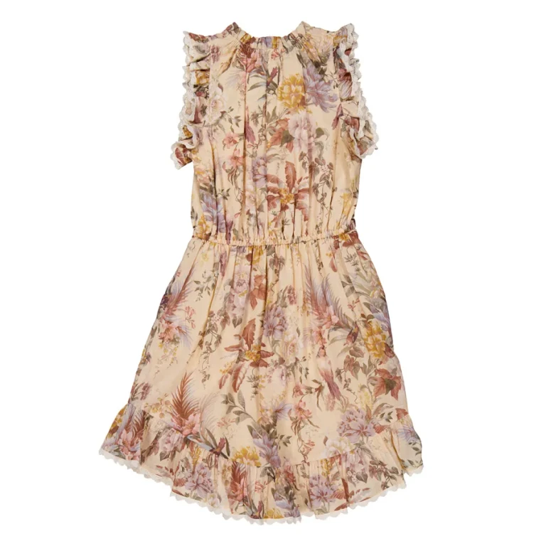 Zimmermann Girls Tallow Ruffle Dress, Size 8Y