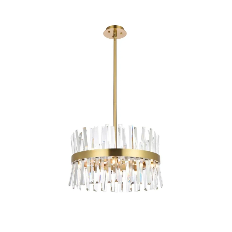 Satin Gold Ten Light Pendant from the Serephina Collection