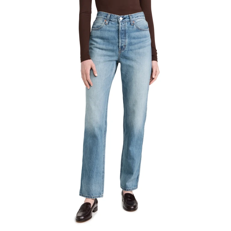 Alex Mill The Carla High Rise Straight Jeans Vintage Dark Indigo 31