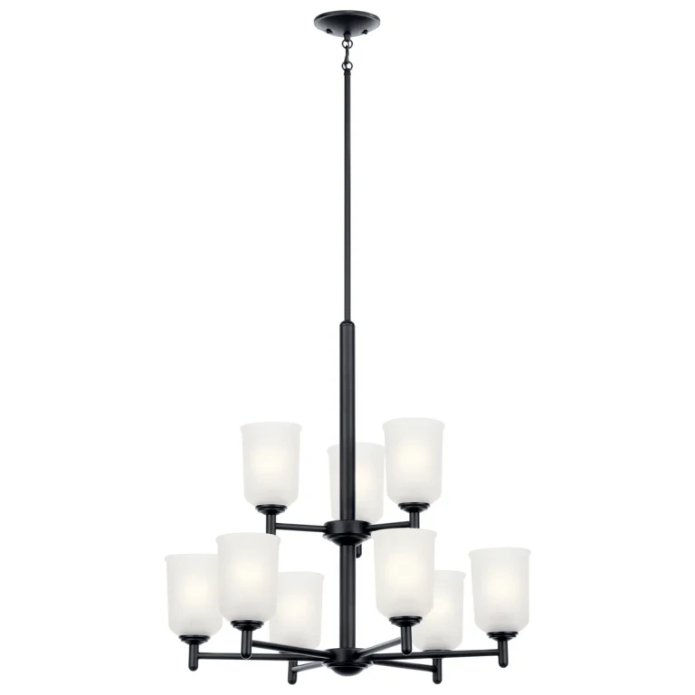 Shailene 9-Light Transitional Chandelier in Black