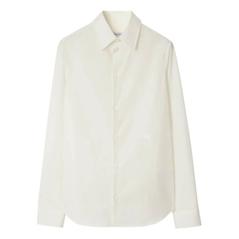 Burberry Equestrian Knight Motif Cotton Poplin Shirt