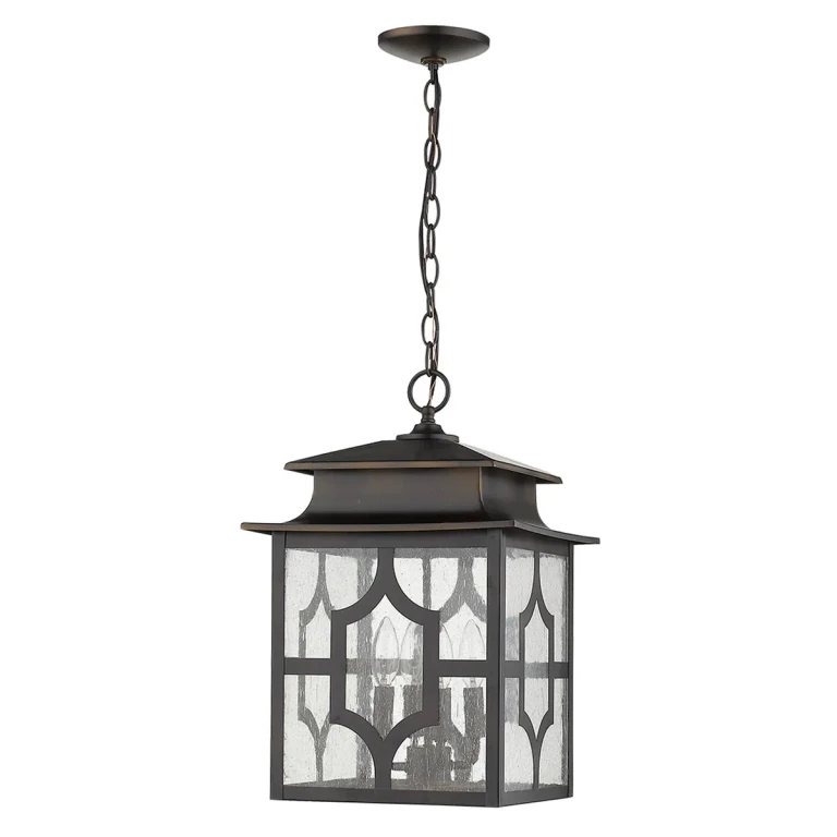 Oil-Rubbed Bronze Four Light Hanging Lantern from the Calvert Collection