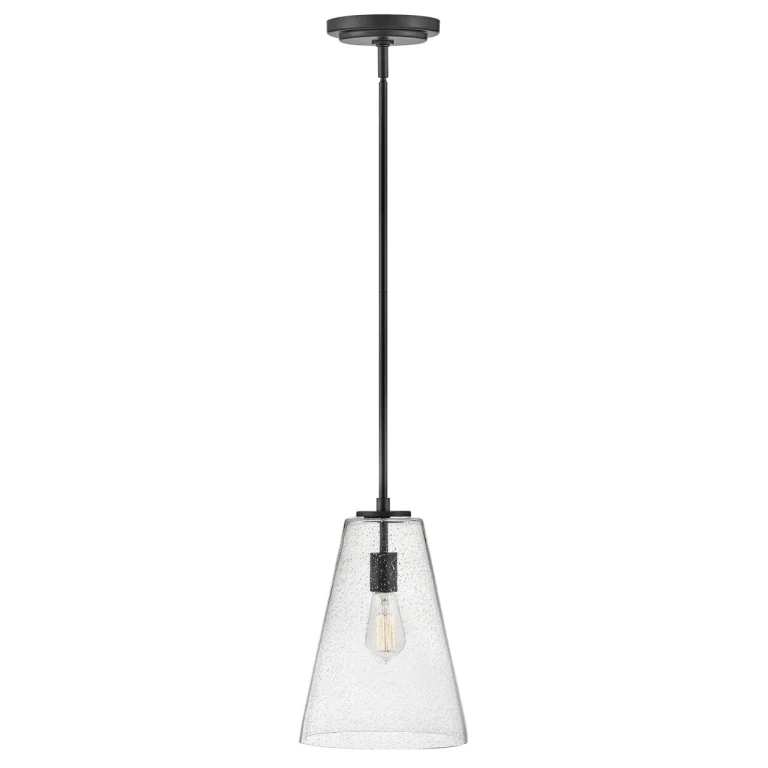 Satin Black LED Pendant from the Vance Collection
