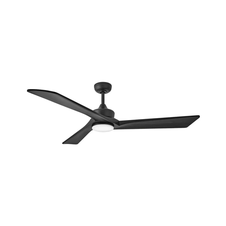 Matte Black 60" LED Smart Fan from the Sculpt Collection