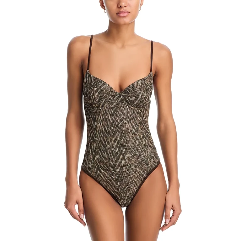 Ramy Brook Jayda Printed Underwire One Piece Swimsuit