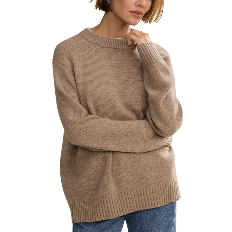 Jenni Kayne Oversized Cashmere Crewneck Pullover Sweater