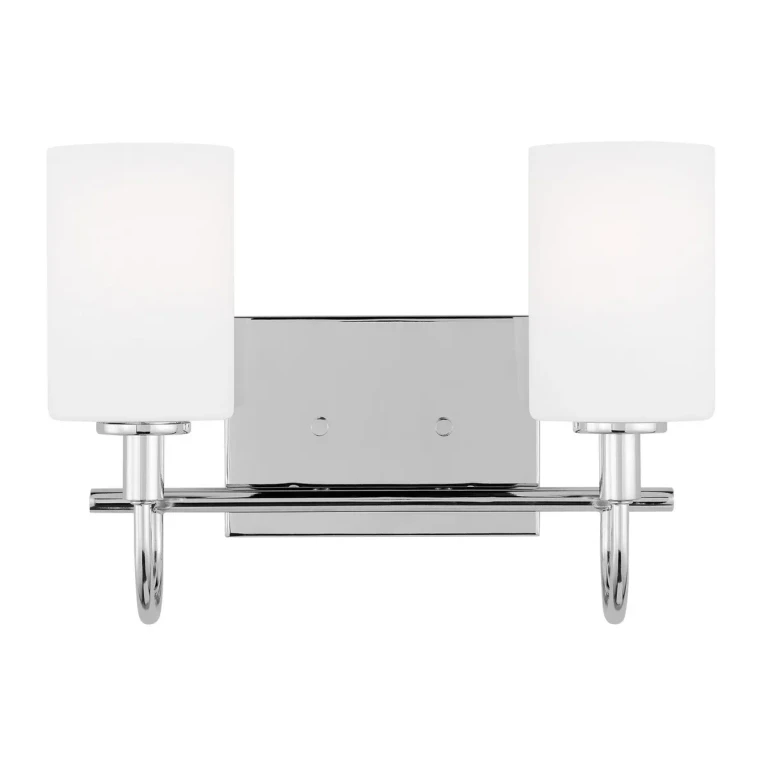 Oak Moore 2-Light Bathroom Vanity Light in Chrome