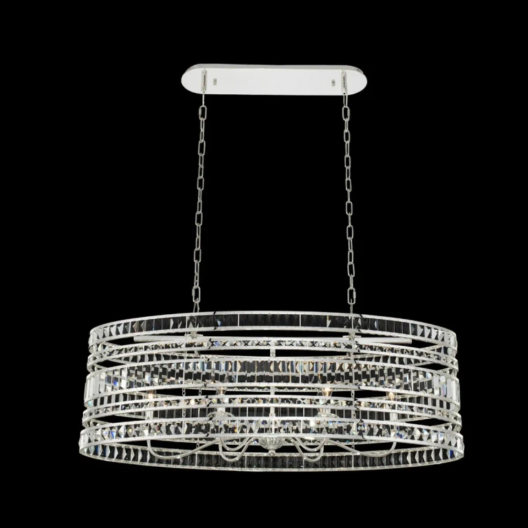 Strato 6-Light Kitchen Island Light in Polished Silver