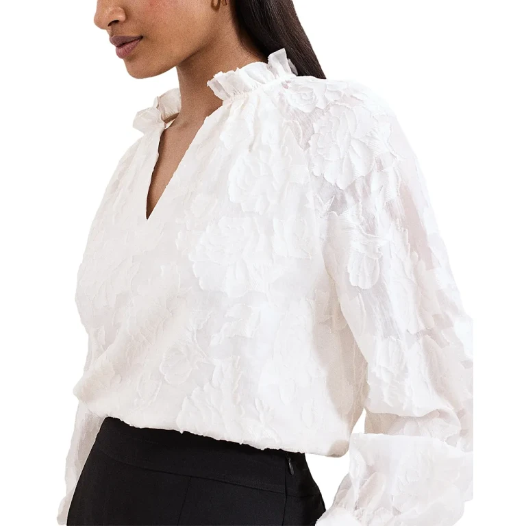 Phase Eight Amal Floral Textured Blouse