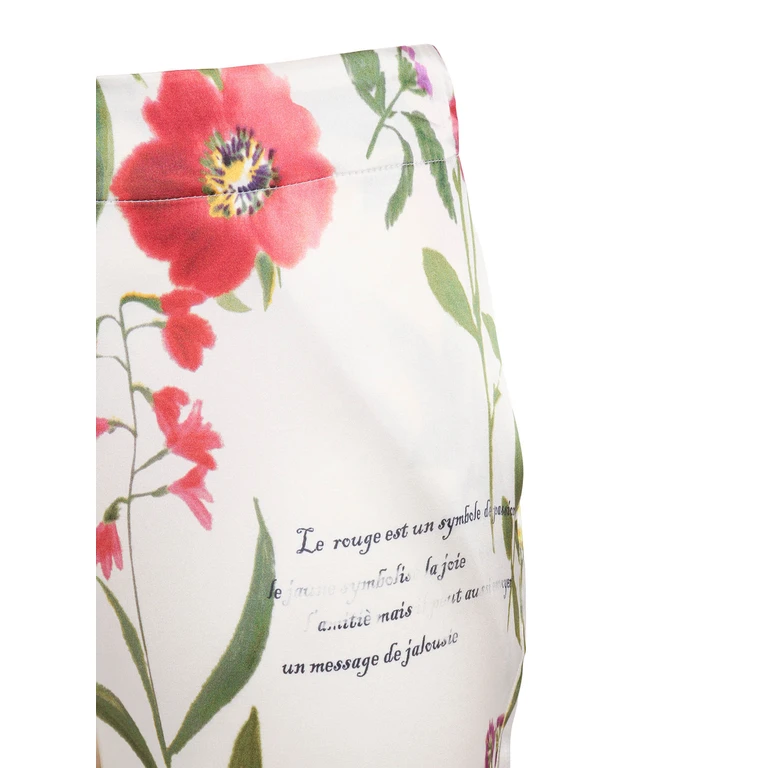 Shirt A Porter Silk Palazzo Trousers White Elastane Pant - Women