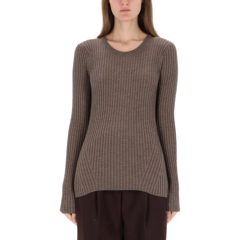 Helmut Lang Ribbed Top With Open Back