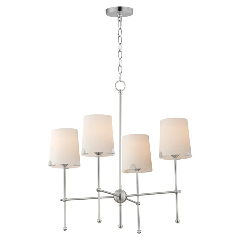 Satin Nickel Four Light Chandelier from the Huntington Collection