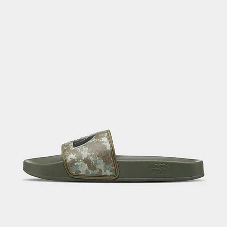 The North Face Men's Base Camp III Slide Sandals in Military Olive Camo/TNF Black Size: 7.0