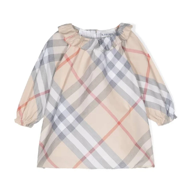 Burberry Girls Check Pattern Cotton Dress Set