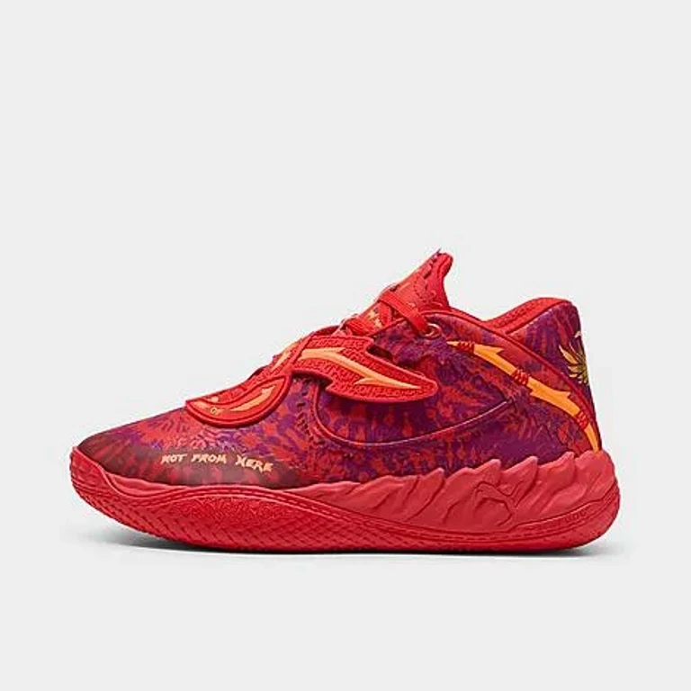 Men's Puma LaMelo Ball MB.05 Basketball Shoes in Puma Red/Magenta Gleam/Fluorescent Orange Size: 7.5
