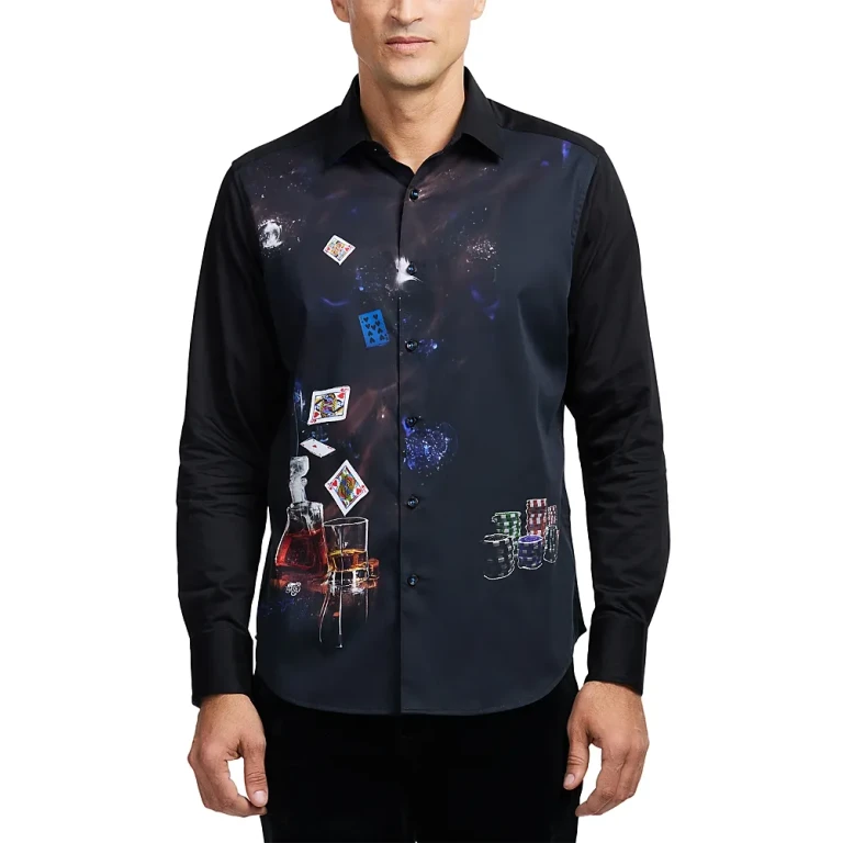 Robert Graham Royal Flush Printed Long Sleeve Button Front Shirt
