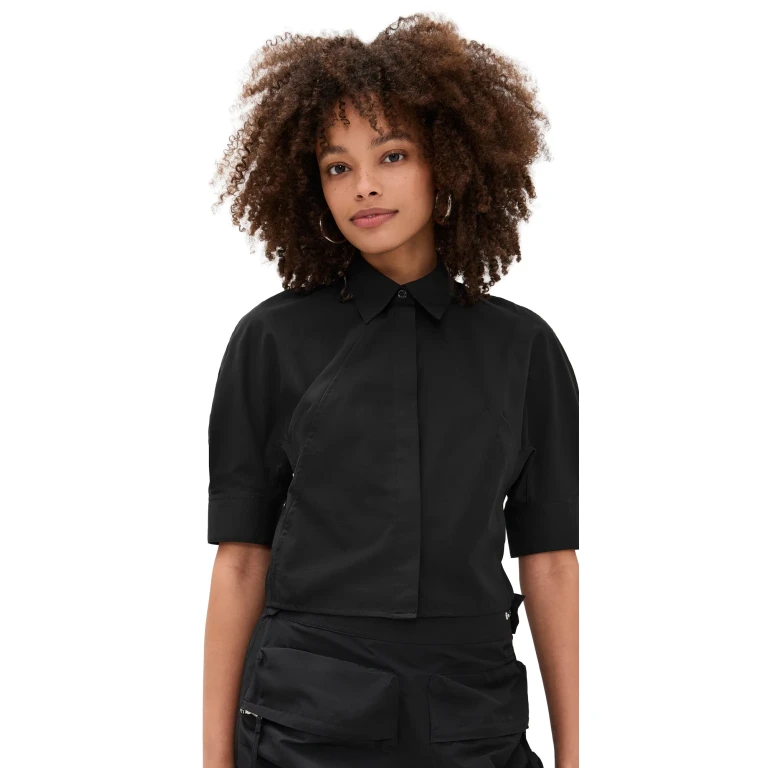 Helmut Lang Articulated Short Sleeve Shirt Black S
