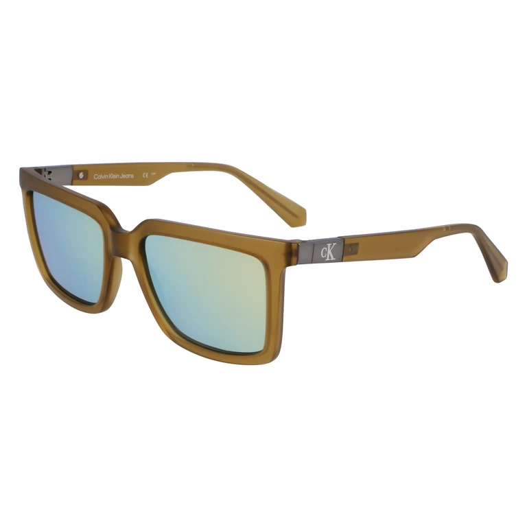 Calvin Klein Gold Mirror Square Unisex Sunglasses CKJ23659S 309 55