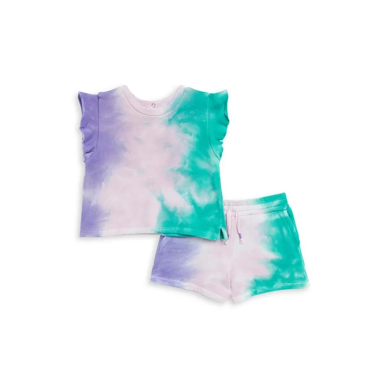 Splendid Girls' Snowcone Tie Dye Top & Shorts Set - Little Kid, Big Kid