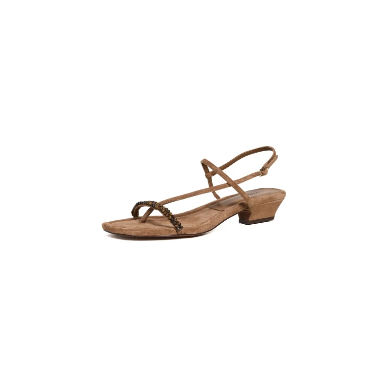Madewell Tonio Beaded Strappy Sandals Aged Cognac 6.5