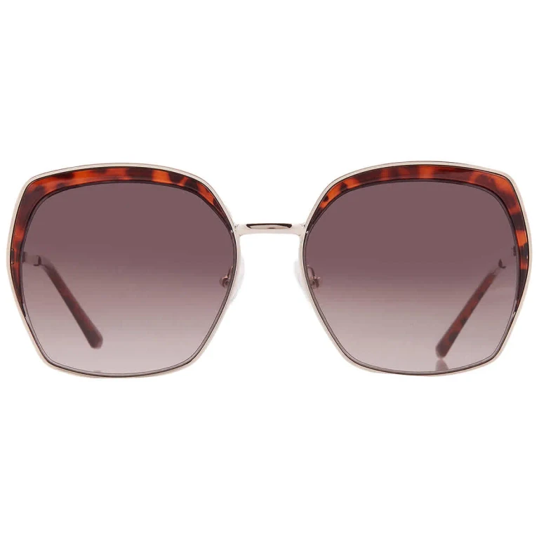 Guess Factory Brown Gradient Butterfly Ladies Sunglasses GF0410 32F 59