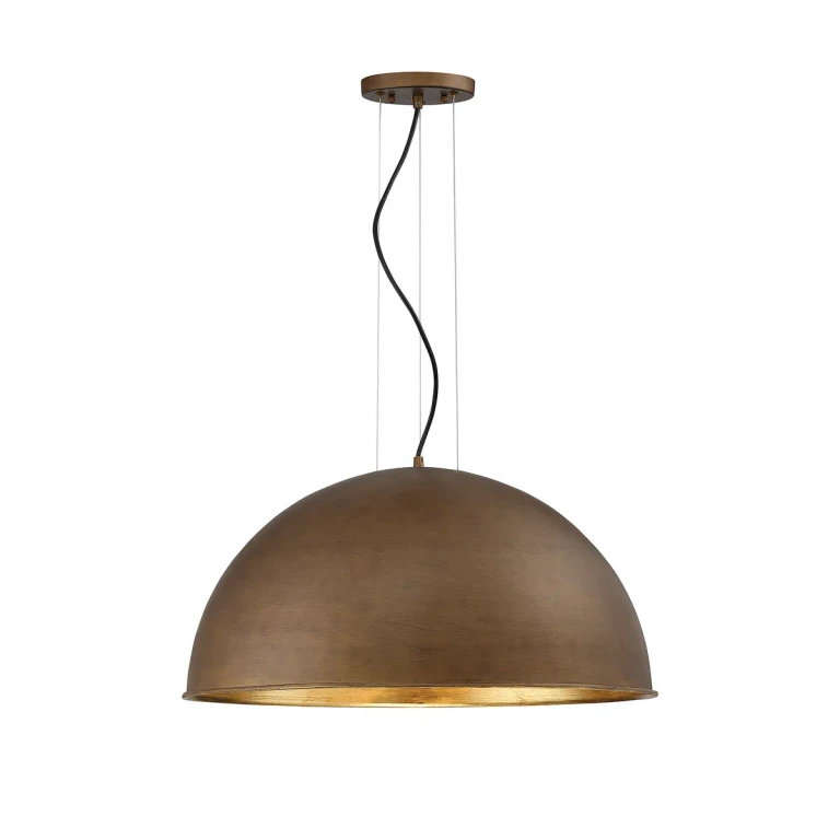 Savoy House Sommerton 3-Light Pendant in Rubbed Bronze w/ Gold Leaf - 7-5014-3-84