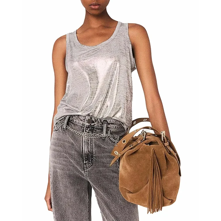 Maje Metallic Tank Top