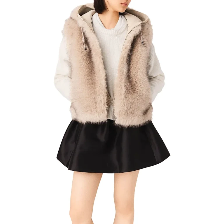 Maje Hooded Faux Fur Vest