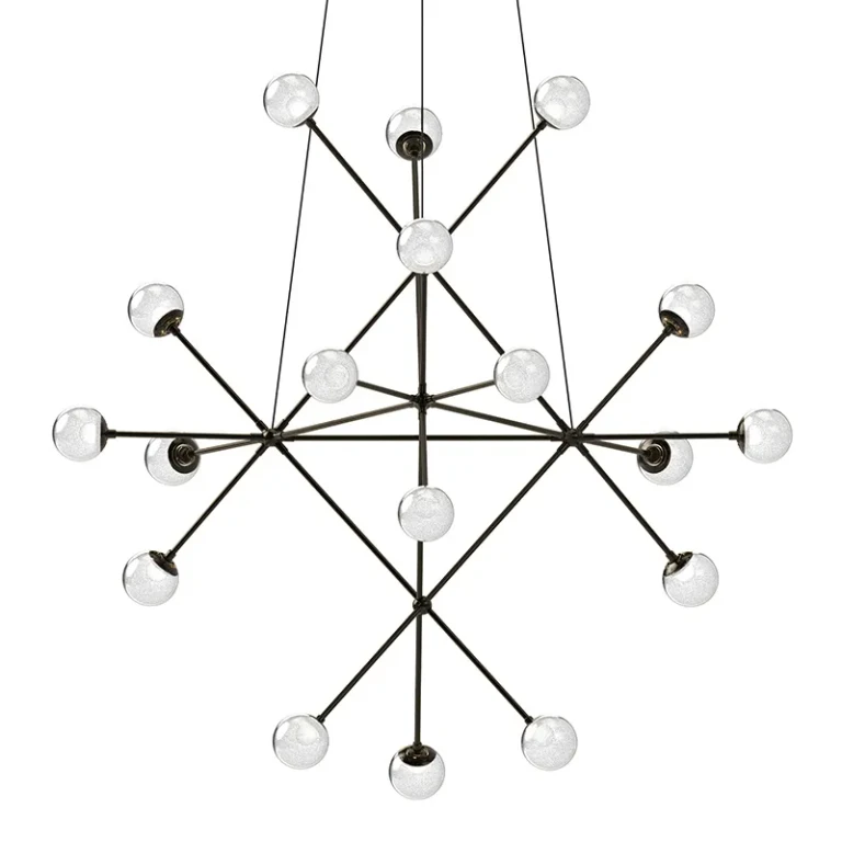 Polished Black Nickel LED Pendant from the Proton Collection