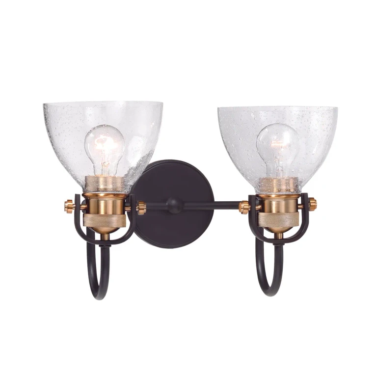 Monico 2-Light 11" Bathroom Vanity Light in Painted Bronze with Natural Brush
