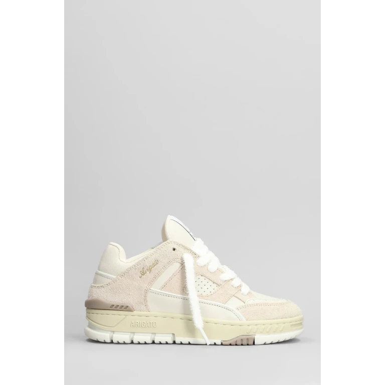 Axel Arigato Area Lo Fluffy Sneakers In Beige Suede