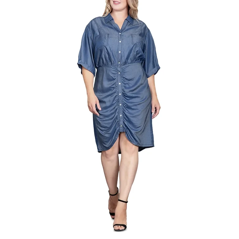 Plus Size Denim Shirt Dress