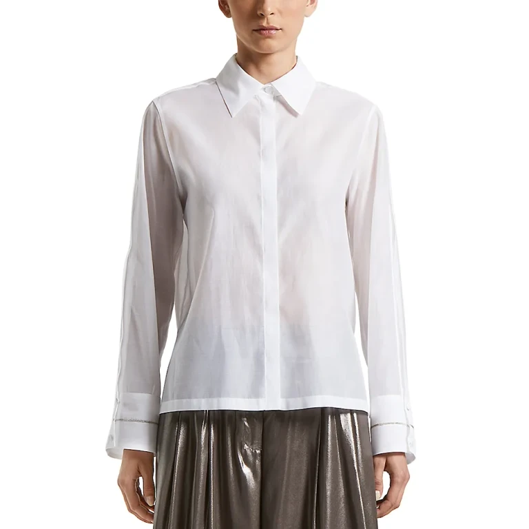 Peserico Hidden Placket Long Sleeve Shirt