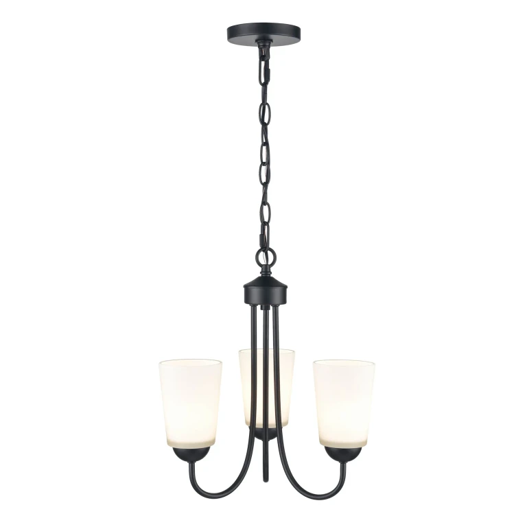 Millennium 3-Light Chandelier in Matte Black