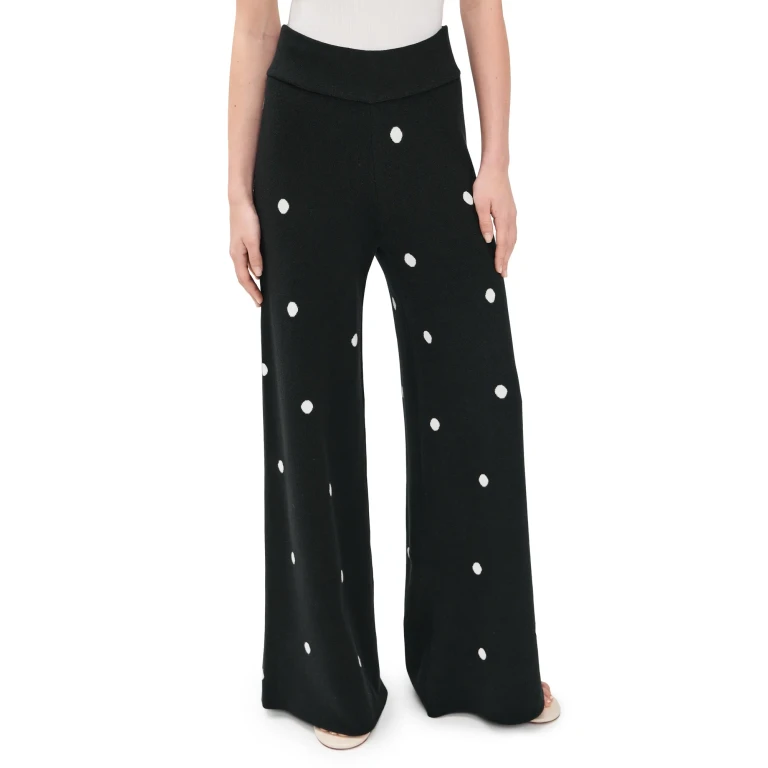 Splendid Splendid x Cellajaneblog Polka Dot Sweater Pants Black/White Polka Dot S