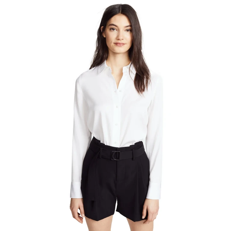 Vince Slim Fitted Blouse Black M